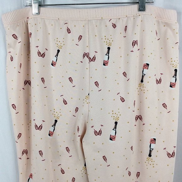 LC Lauren Conrad Jogge Pajama Pants Womens Size 1X Pink Champagne - Picture 5 of 9